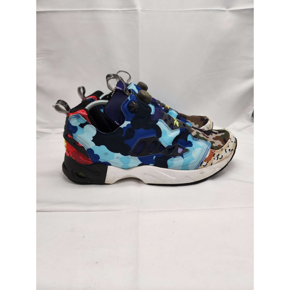Reebok Insta Pump Fury Camo Multi-Color Athletic Shoes Size 12 Used